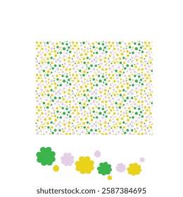 Clover pattern with a spring color scheme