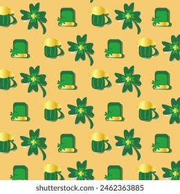 clover pattern for st. patrick's day