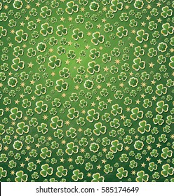 Clover Pattern for St. Patrick's Day. Vector Illustration.