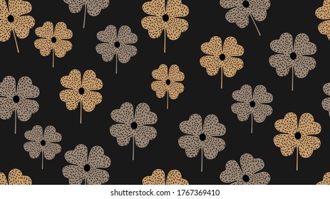 clover pattern, vector pattern, clover seamless pattern, four leaves clover pattern