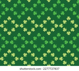 Clover Pattern, Clover Wallpaper, Clover Repeat Pattern, Clover Seamless Pattern, St Patrick's Day Pattern, St Patrick's Day Background, Saint Patrick's Day Background, Vector Illustration Background