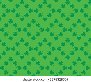 Clover Pattern, Clover Wallpaper, Clover Repeat Pattern, Clover Seamless Pattern, St Patrick's Day Pattern, St Patrick's Day Background, Saint Patrick's Day Background, Vector Illustration Background