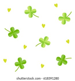 Clover pattern with white background