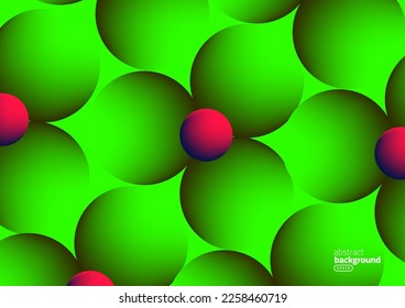 clover with petal green nature technology theme modern art background for advertisement banner,brochure,website landingpage, notebook cover vector eps.