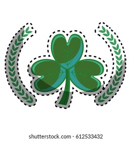 clover plant with branches decoration