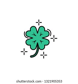 Clover, plant, flower icon. Element of color St Patricks day icon. Premium quality graphic design icon. Signs and symbols collection icon for websites, web design, mobile app