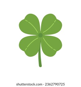 Clover plant icon flat vector. Irish luck. Lucky day isolated