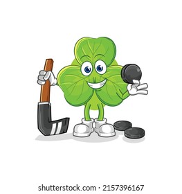 el vector de hockey de trébol. personaje de caricatura