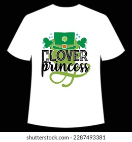 Clover prince Happy St Patrick's day shirt print template, St Patrick's design, typography design for Irish day, women day, lucky clover, Irish gift