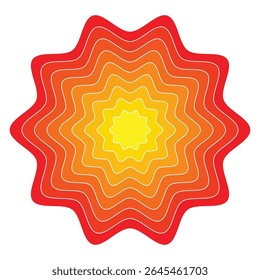 Clover With Rainbow Lines vector art