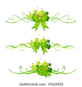 Clover and ribbons background