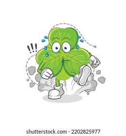 the clover running illustration. character vector