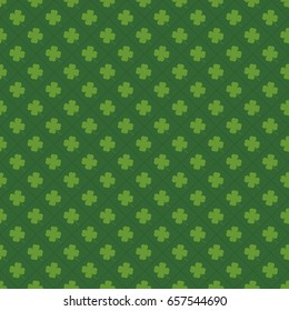 Clover seamless pattern, flat design template, vector illustration