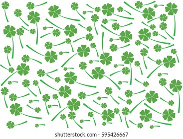 Clover seamless pattern : Clover, Flower, Four Leaf Clover, Holiday - Event, Plant, Sign, Wallpaper, Five Leaf Clover, Coiled Spring