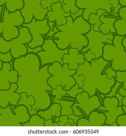 Clover seamless pattern, poster design template, vector illustration