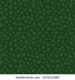 Clover seamless pattern, St Patrick day's background, vector