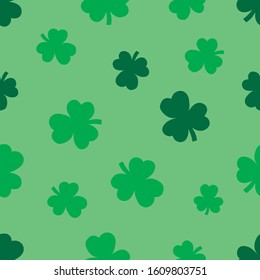 Clover seamless pattern. st patrick's day vector pattern for textile.
