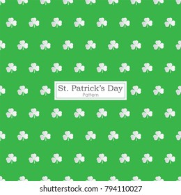 Clover seamless pattern useful how St. Patrick's Day background or pattern