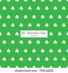 Clover seamless pattern useful how St. Patrick's Day background or pattern