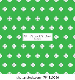 Clover seamless pattern useful how St. Patrick's Day background or pattern
