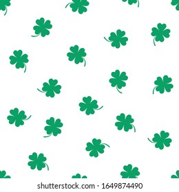 
Clover seamless vector background pattern for textile prints. Stylish design. Green flower. Nature