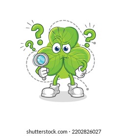 the clover searching illustration. character vector