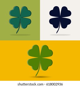 Clover. Set of clover icons.
