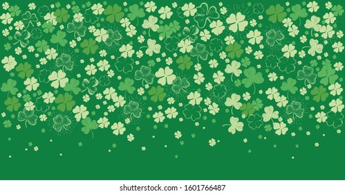 Clover set. St. Patrick's Day set. Hand drawn illustrations.