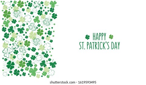 Clover set. St. Patrick's Day set. Hand drawn illustrations.
