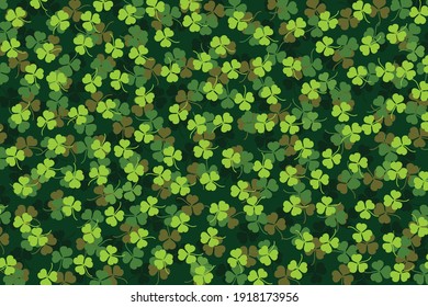 clover shamrock pattern of St. Patrick's day background