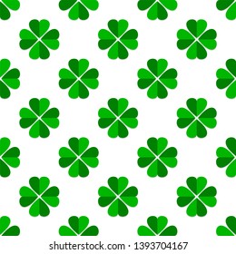 Clover, shamrock seamless pattern. Vector illustration.