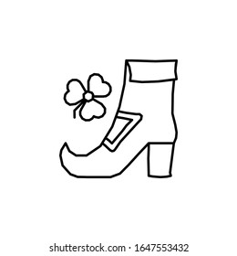 Clover, shoe icon. Simple line, outline vector elements of Patrick's day icons for ui and ux, website or mobile application