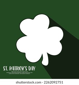 clover sign and happy St Patrick's day banner template design and St Patrick's background design 