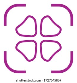Clover simple icon. Flat desing