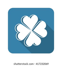 Clover simple vector icon. Saint patrick symbol.