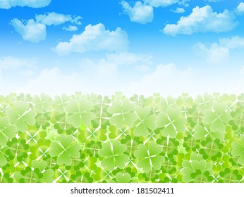 Clover sky landscape