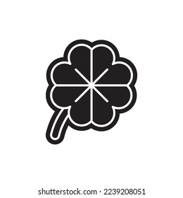 Clover slot color line icon. Gambling casino. Pictogram for web page, mobile app, promo.