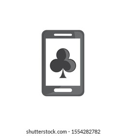 clover and smartphone design, Casino las vegas game lucky play win and chance theme Vector illustration