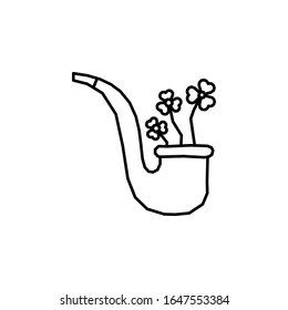 Clover, smoking pipe icon. Simple line, outline vector elements of Patrick's day icons for ui and ux, website or mobile application