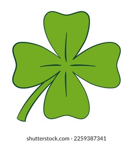 Clover. St. Patrick's Day. Isolated on white background. Vector illustration.