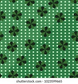 Clover St. Patricks Day pattern. Seamless