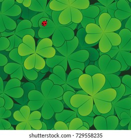 Clover, St. Patrick's day seamless pattern