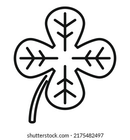 Clover sticker icon outline vector. Irish luck. St patrick