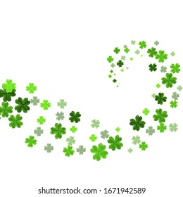 Clover swirl on st patricks day, vector art illustration.