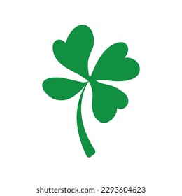 Clover symbol with different forms four petals. Clover sign isolated on white background. Vector illustration. For cards, greetings, banners.