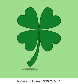 Clover symbol with four petals sign isolated on background.