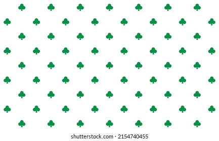 Clover symbol pattern green background.