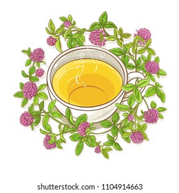 clover tea illustration