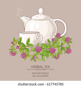 clover tea illustration