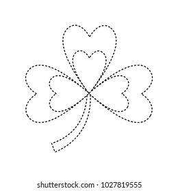 clover with three leafs natural emblem